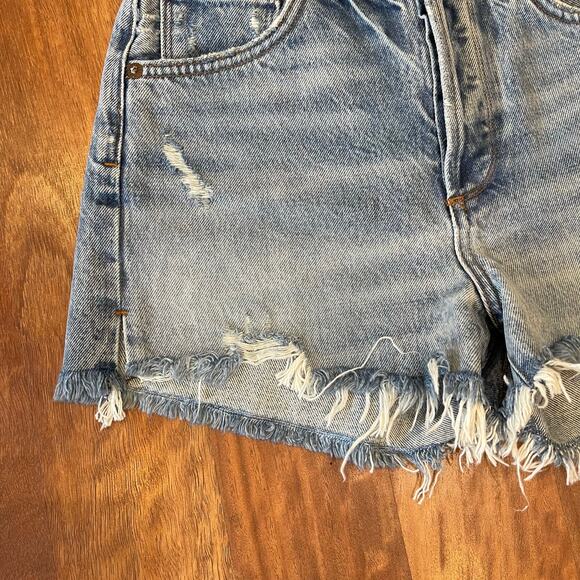 AGOLDE Jaden Short in Surreal Sz 24‎ Blue Denim Jean Cutoff High Waist Cute Sexy - Picture 7 of 16